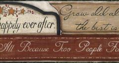 Black Love Country Sayings Wallpaper Border