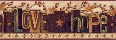 Hope Faith Love Wallpaper Border