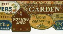 Gardening Sign Wall paper Border