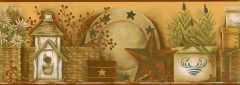 Golden Country Items Wallpaper Border