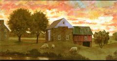 Country Yard Wallpaper Border