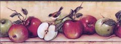 Apple and Bird Wallpaper Border