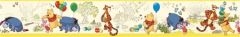 Yellow Pooh and Friends Toile Disney Wallpaper Border- 1 Roll Left
