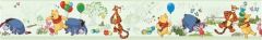 Green Pooh and Friends Toile Disney Wallpaper Border