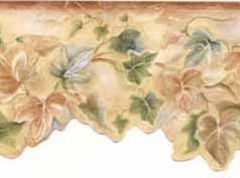 Brown and Green Ivy Wallpaper Border
