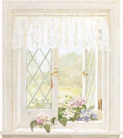 Hydrangea Window Mural FC1080M - 1 Left