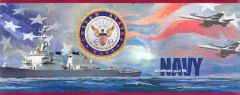 Red US Navy Wallpaper Border