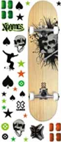 X Games Dry Erase Skateboard Wall Appliques