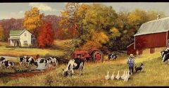 Cow Pasture Wallpaper Border HAH15032B
