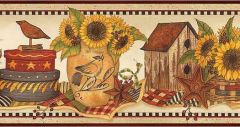 Sunflower Crocks Wallpaper Border HAH15063B