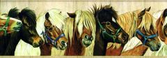 Beige Horse Wallpaper Border