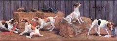 Dogs in Barn Wallpaper Border