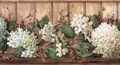 Vines of Hydrangea Wallpaper Border