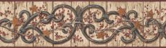 Black Iron Scroll Wallpaper Border- 1 Roll