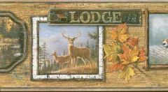 Wildlife Collage Wallpaper Border - Chesapeake Wallcovering