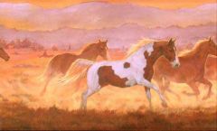Orange Mustang Sunset Wallpaper Border