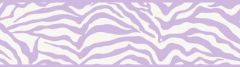 Girly Glam Purple and White Zebra Print Wallpaper Border
