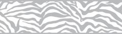 Silver and White Girly Glam Zebra Print Wall Border