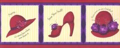 Ladies Red Accessory Wallpaper Border