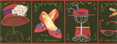 Red Accessory Wallpaper Border