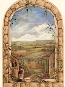 Tuscan View Window Accent Mural KM7810M - 1 Left