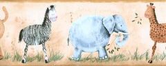 Baby Zoo Animals Wallpaper Border- 5 Rolls Left