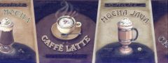 Brown Cafe` Au Lait Wallpaper Border