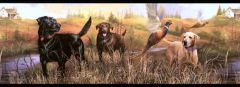 Black Mix of Labrador Wallpaper Border