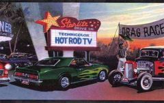4 Decades of Hot Rods Wall Border  LL50142B