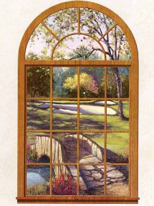 Golf Window Mural