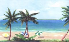 Beach Paradise Wallpaper Border