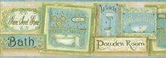 Powder Room Wallpaper Border OSP05011B 