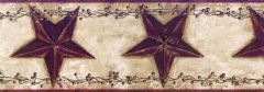 Barn Star and Berry Wallpaper Border