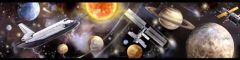 Space Travel Peel and Stick Border