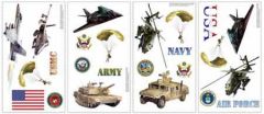 Armed Forces Peel and Stick Appliques