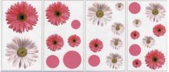 White Flower Power Peel and Stick Appliques