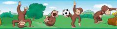 Curious George Peel and Stick Border