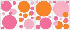 Orange and Pink Wall Pockets Peel and Stick Appliques