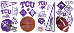 Texas Christian Horned Frog Peel and Stick Appliques