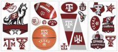 Texas A and  M Peel and Stick Appliques