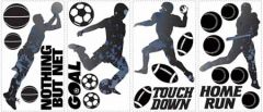 Sports Silhouettes Peel and Stick Appliques