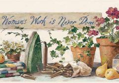 Womans Work Wallpaper Border- 2 rolls