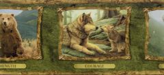 Green Wildlife Wallpaper Border