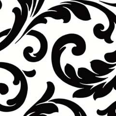 Black and White Scroll Wallpaper