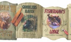 Gobblers Haven Fishermans Lodge Wallpaper Border