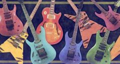 Electric Guitar Wallpaper Border