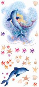 Dolphin and Mermaid Peel and Stick Mural