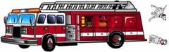 Fire Truck and Dalmation Mural YH1434M - Only 1 Left