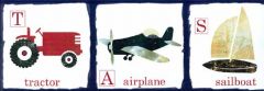 Train Tractor Plane Wallpaper Border