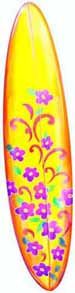 Girls Flower Surfboard Mural YH1569M - Only 1 Left